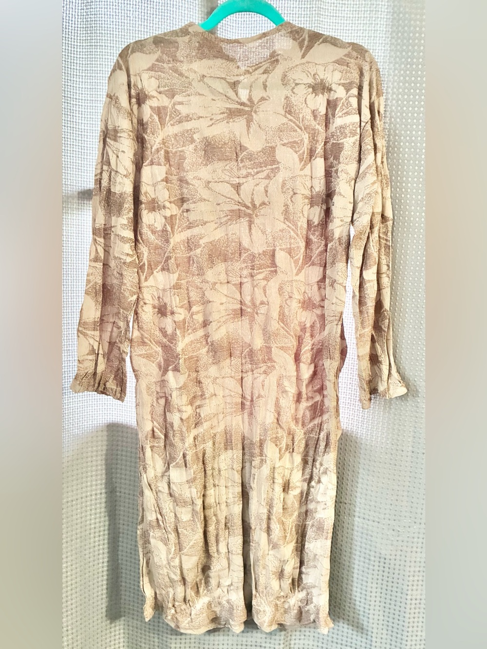 Zara Abstract Printed Maxi Dress Sz S Oversized Relaxed Fit Lightweight Coastal
